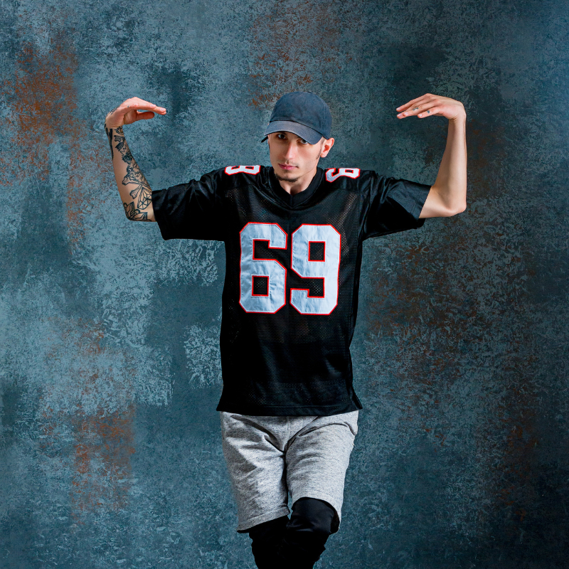 Black Jersey & Grey Shorts for Adults