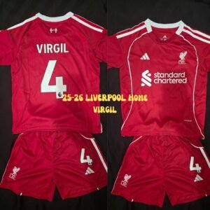 25-26 Liverpool Home Kids Jersey- Virgil